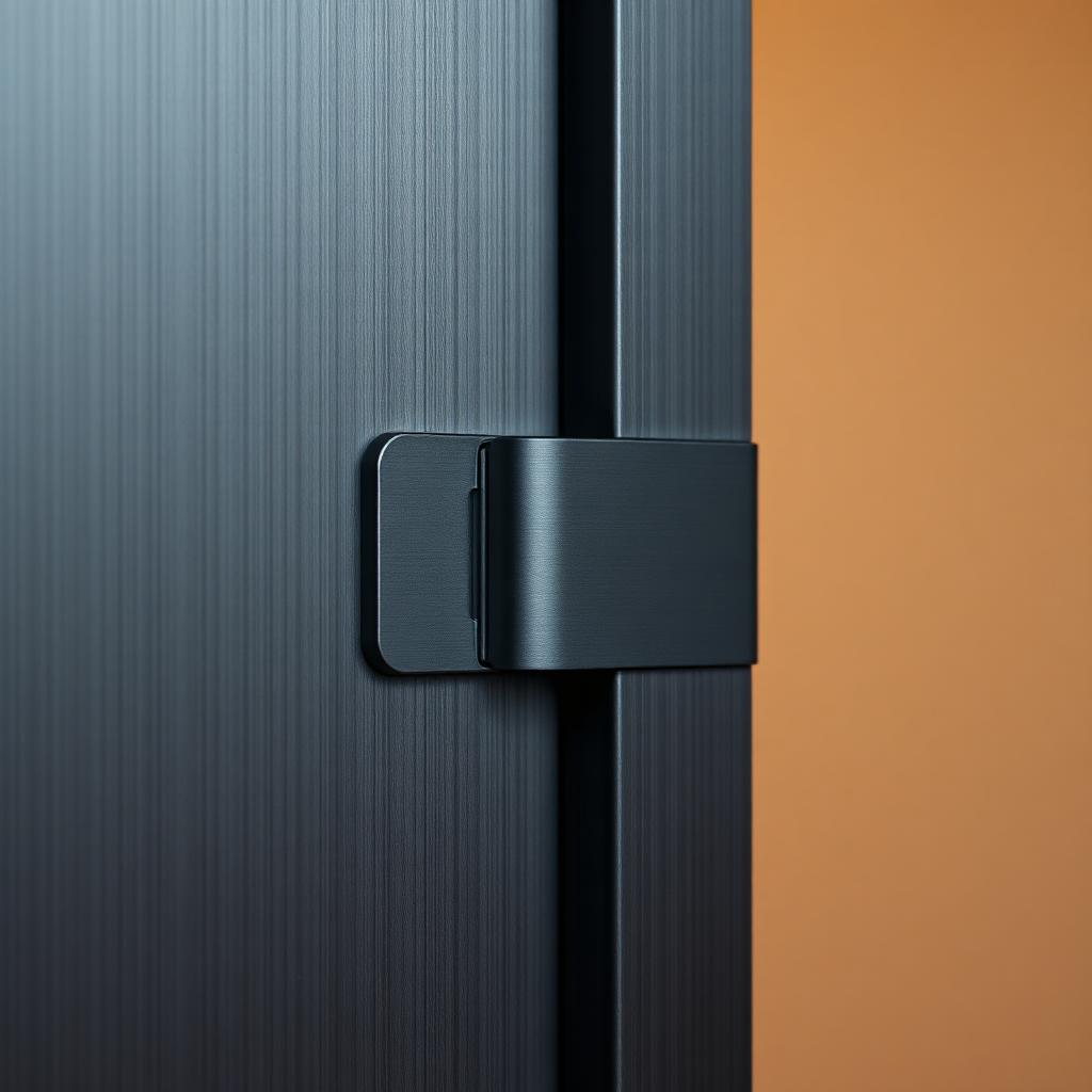 Verdekt scharnier op aluminium deur